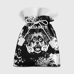 Мешок для подарков Megadeth рок пес, цвет: 3D-принт