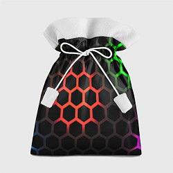 Подарочный мешок Hexagon neon