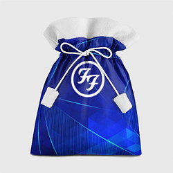 Мешок для подарков Foo Fighters blue poly, цвет: 3D-принт