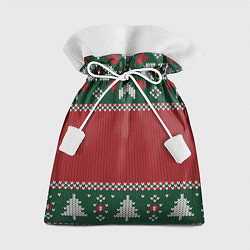 Подарочный мешок Knitted Christmas Pattern