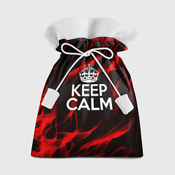 Подарочный мешок Keep calm flame red