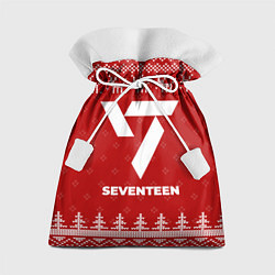 Мешок для подарков Новогодний Seventeen с оленями, цвет: 3D-принт