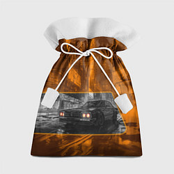 Мешок для подарков Авто с оранжевыми фарами, цвет: 3D-принт