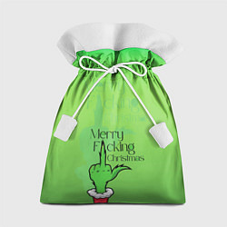 Подарочный мешок Гринч merry fucking christmas