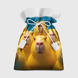 Подарочный мешок Желтые капибары