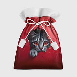 Подарочный мешок Выглядывающий котик
