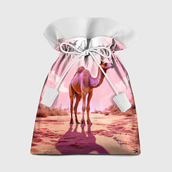 Подарочный мешок Верблюд в розовой пустыне