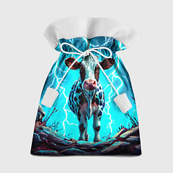 Подарочный мешок Корова в разрядах молнии