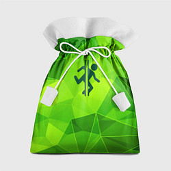 Мешок для подарков Portal green poly, цвет: 3D-принт