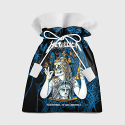 Мешок для подарков Metallica - skeleton and butterflies, цвет: 3D-принт