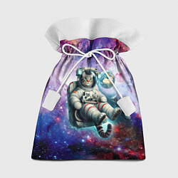 Подарочный мешок Brave cat in space - ai art