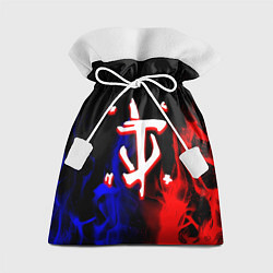 Мешок для подарков Doom flame neon, цвет: 3D-принт