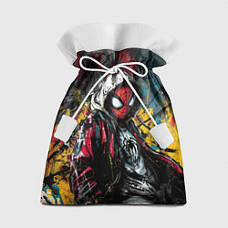 Мешок для подарков Человек-паук абстракция из красок, цвет: 3D-принт
