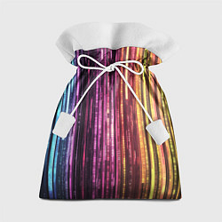 Подарочный мешок Неоновый и переливающийся киберпанк узор