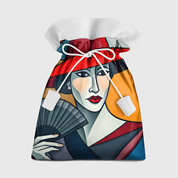 Подарочный мешок Дама с веером