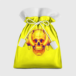 Подарочный мешок Yellow bananas skull - cyberpunk