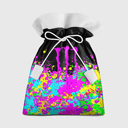 Подарочный мешок Monster energy краски неоновые