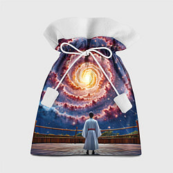 Мешок для подарков Айкидоист в космосе, цвет: 3D-принт