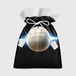 Мешок для подарков Волейбольный мяч и молния, цвет: 3D-принт
