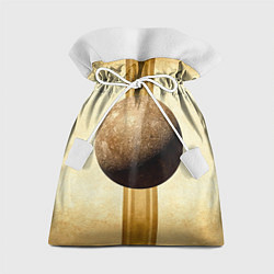 Мешок для подарков Ядро для талкания на бежевом, цвет: 3D-принт