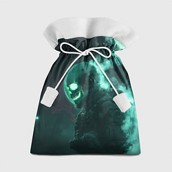 Мешок для подарков Скелет космонавта в дыму, цвет: 3D-принт