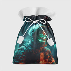 Мешок для подарков Череп космонавта в скафандре, цвет: 3D-принт