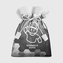 Мешок для подарков Stumble Guys - grey gradient, цвет: 3D-принт