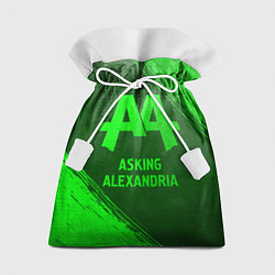 Мешок для подарков Asking Alexandria - green gradient, цвет: 3D-принт