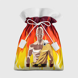 Мешок для подарков Saitama in fire, цвет: 3D-принт