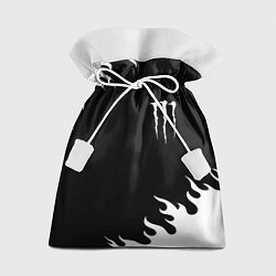 Мешок для подарков Monster energy белый огонь, цвет: 3D-принт