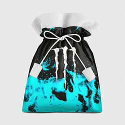 Подарочный мешок Monster energy голубой огонь