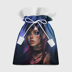 Подарочный мешок Девушка неформалка cosmic hell goth