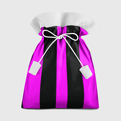 Подарочный мешок Color black pink lines