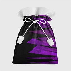 Подарочный мешок Color purple black stripes