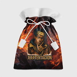 Подарочный мешок XXXTentacion на фоне огня