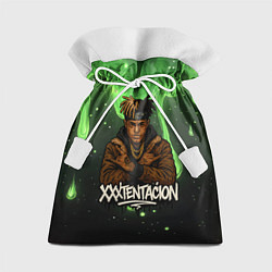Подарочный мешок XXXTentacion на фоне зеленой краски