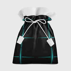 Подарочный мешок Color black blue stripes