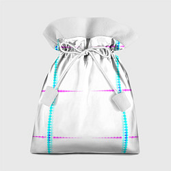 Подарочный мешок Color white blue pink stripes