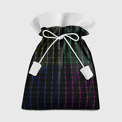 Подарочный мешок Color black multicolored stripes