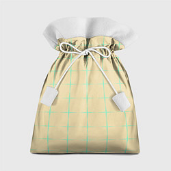 Подарочный мешок Color beige green crosses