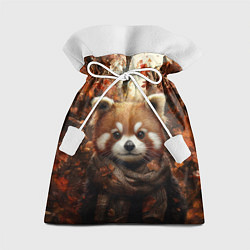 Мешок для подарков Красная панда в осеннем лесу, цвет: 3D-принт