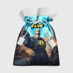 Мешок для подарков Fallout смотритель с пистолетом, цвет: 3D-принт