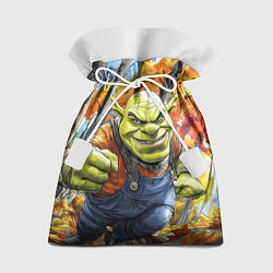 Подарочный мешок Шрек в осеннем лесу