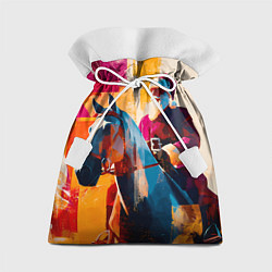 Подарочный мешок Дед Мороз на коне