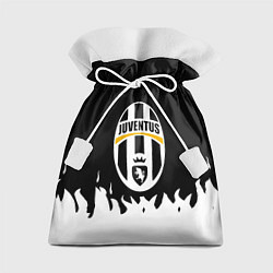 Подарочный мешок Ювентус белый огонь текстура