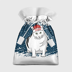 Мешок для подарков Кот Бендер - 2026, цвет: 3D-принт