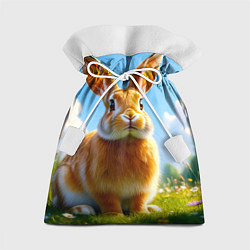 Подарочный мешок Солнечный кролик на лугу