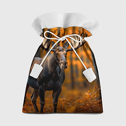 Мешок для подарков Осенний сохатый, цвет: 3D-принт