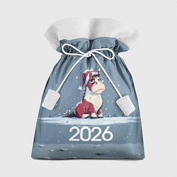 Подарочный мешок 2026 Новогодняя карикатурная лошадка