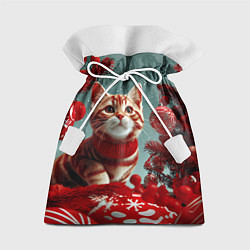 Подарочный мешок Рыжий кот - Новый год